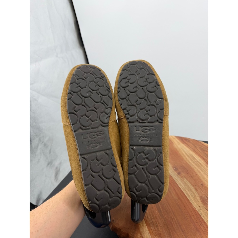 UGG Alamar mules Slippers Mens 10 Chestnut Suede Sheepskin Lining - Picture 6 of 7
